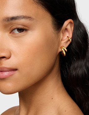 Aretes ear cuff Tous Line de plata P 925 con acabado baño de oro