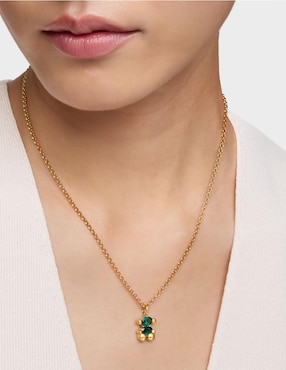Dije de oso Tous color bear lgg de plata P 925 esmeralda