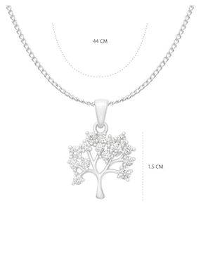 Collar con dije de árbol Clepsidra de plata P 925