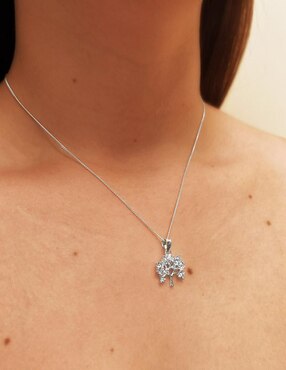 Collar con dije de árbol Clepsidra de plata P 925