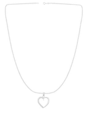 Collar con dije de corazón Clepsidra de plata P 925