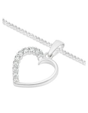 Collar con dije de corazón Clepsidra de plata P 925