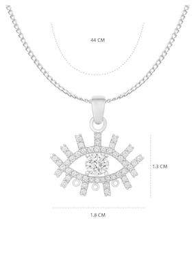 Collar con dije de ojo Clepsidra de plata P 925