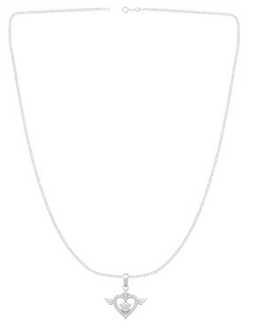 Collar con dije de corazón Clepsidra de plata P 925