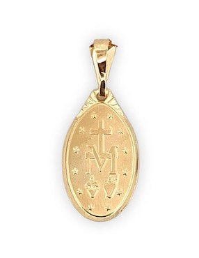 Medalla ovalada Argo Joyeros religioso virgen de guadalupe de oro 14 K