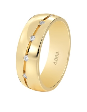 Argolla de oro 10 k Abba Joyas