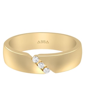 Argolla de oro 10 k Abba Joyas