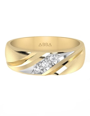 Argolla de oro 10 k Abba Joyas
