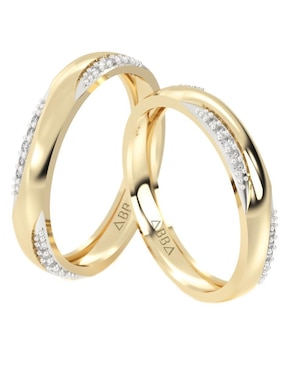 Argolla de oro 10 k Abba Joyas