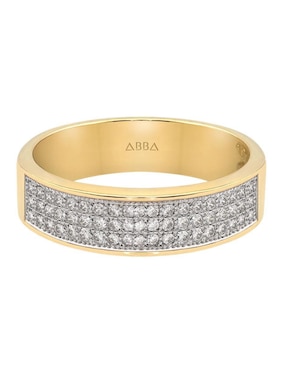 Argolla de oro 10 k Abba Joyas