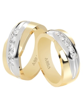 Argolla de oro 10 k Abba Joyas