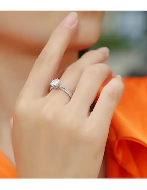 Anillo de compromiso de plata P 925 Xtellar moissanita