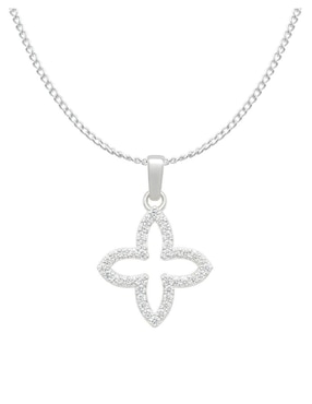 Collar con dije de trébol Clepsidra de plata P 925