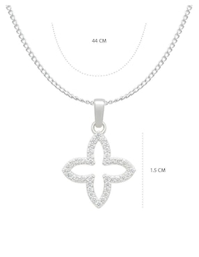 Collar con dije de trébol Clepsidra de plata P 925