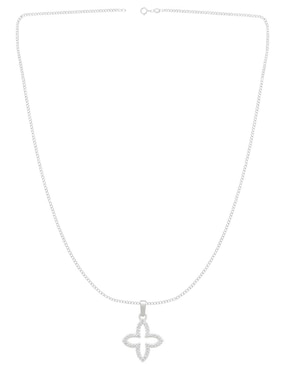 Collar con dije de trébol Clepsidra de plata P 925