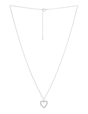 Collar de corazón Mjj Brilliant Inc de oro 14 K