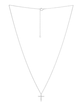 Collar de cruz Mjj Brilliant Inc de oro 14 K