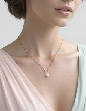 Collar Mjj Brilliant Inc de oro 14 k