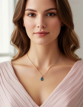 Collar Mjj Brilliant Inc de oro 14 K