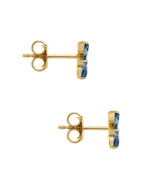 Aretes cortos Mjj Brilliant Inc con acabado brillante zirconia