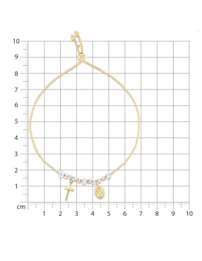 Pulsera Joyerias Bizzarro de oro florentino 14 K con acabado brillante