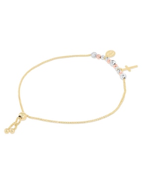 Pulsera Joyerias Bizzarro de oro florentino 14 K con acabado brillante