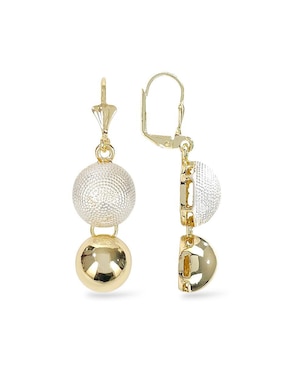 Collar, pulsera, anillo y aretes de bola Og con acabado baño de oro 18 K