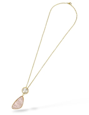 Collar, pulsera, anillo y aretes Og de perla de cristal