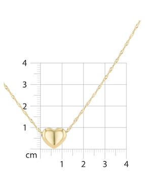 Gargantilla de corazón Joyerias Bizzarro de oro amarillo 14 K