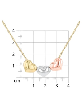 Gargantilla de corazón Joyerias Bizzarro de oro florentino 14 K