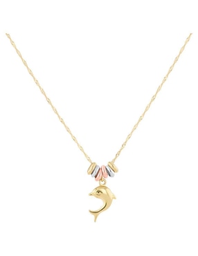 Gargantilla de delfín Joyerias Bizzarro de oro florentino 14 K