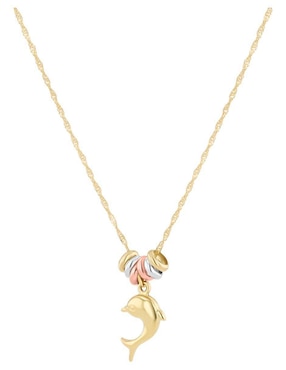 Gargantilla de delfín Joyerias Bizzarro de oro florentino 14 K