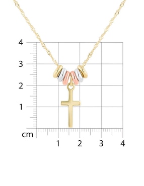 Gargantilla de cruz Joyerias Bizzarro de oro florentino 14 K