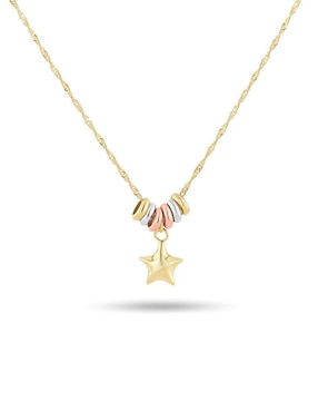 Gargantilla de estrella Joyerias Bizzarro de oro florentino 14 K