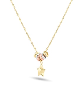 Gargantilla de estrella Joyerias Bizzarro de oro florentino 14 K