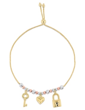 Pulsera Joyerias Bizzarro de oro amarillo 14 K con acabado brillante