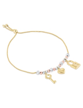 Pulsera Joyerias Bizzarro de oro amarillo 14 K con acabado brillante
