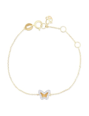 Pulsera Joyerias Bizzarro de oro amarillo 14 K con acabado brillante