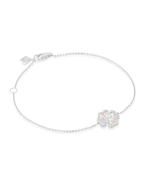 Pulsera Joyerias Bizzarro de oro blanco 14 K con acabado brillante