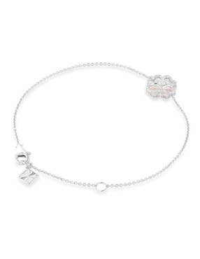 Pulsera Joyerias Bizzarro de oro blanco 14 K con acabado brillante