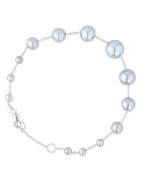 Pulsera Joyerias bizzarro de oro blanco 14 K con acabado brillante