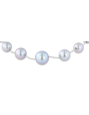 Pulsera Joyerias bizzarro de oro blanco 14 K con acabado brillante