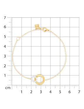 Pulsera Joyerias Bizzarro de oro amarillo 14 K con acabado brillante