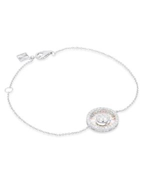 Pulsera Joyerias Bizzarro de oro blanco 14 K con acabado brillante