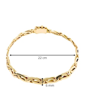 Pulsera Joyerias Bizzarro de oro amarillo 14 K con acabado brillante