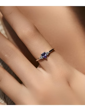 Anillo de compromiso de plata P 925 Xtellar amatista