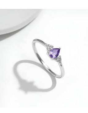 Anillo de compromiso de plata P 925 Xtellar amatista