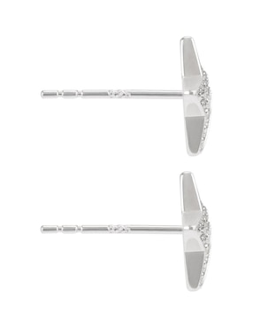 Aretes de estrella Clepsidra de plata P 925 con acabado pulido zirconia
