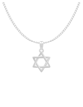 Collar con dije de estrella Clepsidra de plata P 925