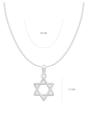 Collar con dije de estrella Clepsidra de plata P 925